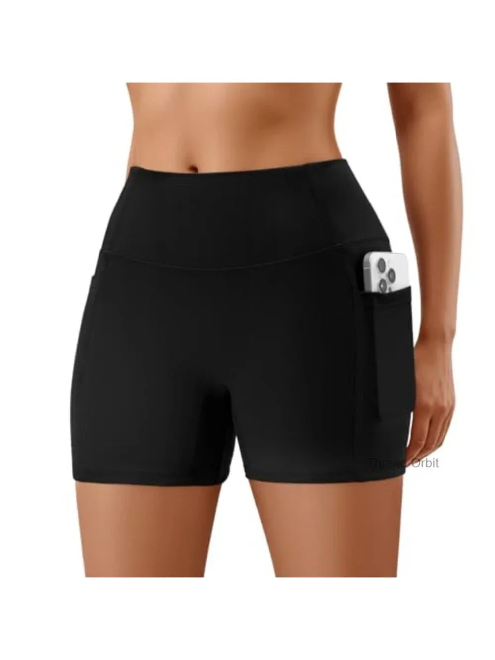 Women's High Waist Biker Shorts with Pockets, 4-Way Stretch Seamless Yoga Shorts